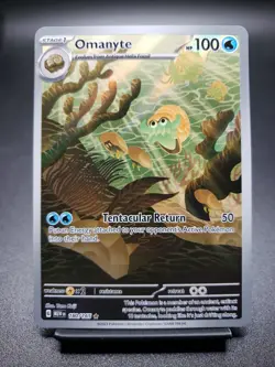 Pokemon TCG Omanyte 180/165 Illustration Rare Scarlet And Violet 151 - Image 1