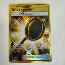 Pokemon Metal Frying Pan 144/131 Forbidden Light Gold Secret Rare Holo NM - Image 1