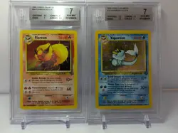 1999 POKEMON JUNGLE VAPOREON AND FLAREON HOLO RARE - BGS 7s NEAR MINT - Image 1