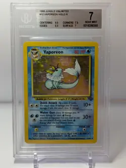 1999 POKEMON JUNGLE VAPOREON AND FLAREON HOLO RARE - BGS 7s NEAR MINT - Image 2