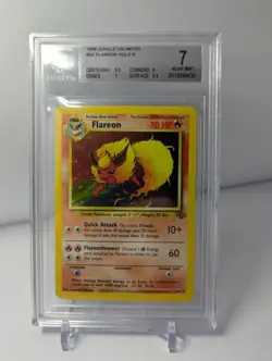 1999 POKEMON JUNGLE VAPOREON AND FLAREON HOLO RARE - BGS 7s NEAR MINT - Image 4