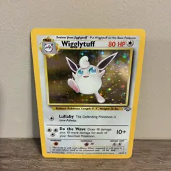 Vintage 1999 Pokemon TCG Jungle Unlimited Wigglytuff Holo 16/64 LP - Image 1