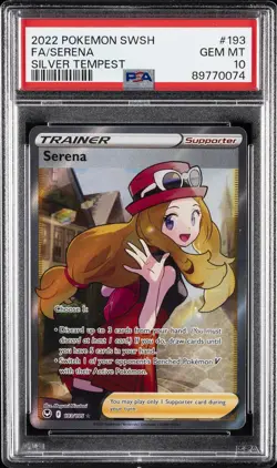 2022 POKEMON SWORD & SHIELD SILVER TEMPEST #193 FULL ART/SERENA PSA 10 - Image 1