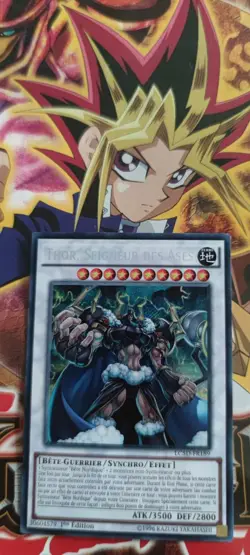 Yu-Gi-Oh! Thor, Seigneur des Ases LC5D-FR189 1ere Ed Secrete Rare Francais LP - Image 1