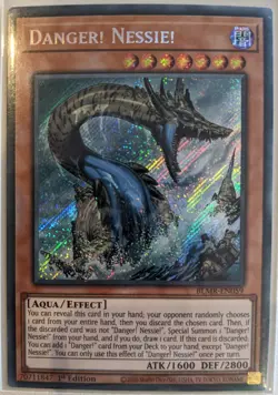 YuGiOh Danger! Nessie! Secret Rare 1st Edition BLMR-EN059 - Image 1