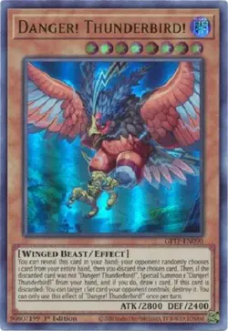Danger! Thunderbird! - GFTP-EN090 - Ultra Rare 1st Edition Yugioh - Image 1
