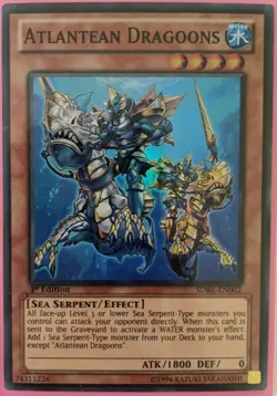 YuGiOh Atlantean Dragoons Super Rare 1st Edition SDRE-EN002 - Image 1
