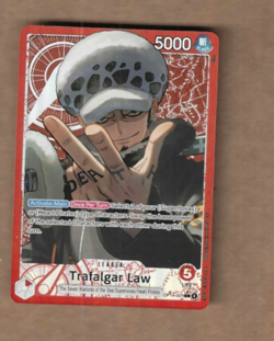 Trafalgar Law - OP14-001 Leader (Alt Art) The Azure Sea's Seven Foil ENGLISH - Image 1