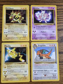Pokemon Wotc Black Star Promo 1st Movie Cards #2,3,4&5 **Not Played** - Image 1