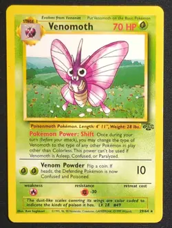 Venomoth Non Holo 29/64 Jungle Pokemon Card - Image 1
