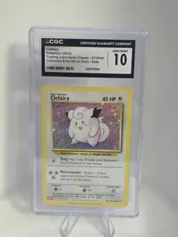Pokemon TCG CGC 10 Clefairy 013/034 Trading Card Game Classic Holo - Image 1