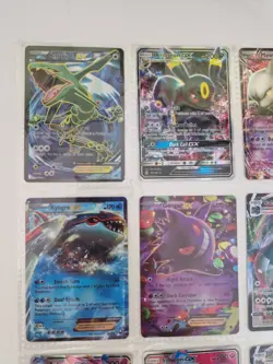 Pokemon GX/EX/VMAX Holo Bundle (9 Cards) Rayquaza & Gengar EX (PRXY Fan Display) - Image 2