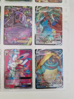 Pokemon GX/EX/VMAX Holo Bundle (9 Cards) Rayquaza & Gengar EX (PRXY Fan Display) - Image 5