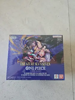 One Piece Card Game OP14 The Azure Sea's Seven Booster Box SEALED IN HAND New - Image 1