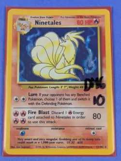 Ninetales - 12/102 - Holo Base Set Unlimited - Pokemon Card - DMG - Image 3