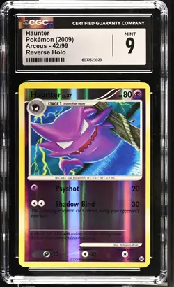 CGC 9 Haunter 42/99 Reverse Holo Arceus Pokemon Card - Image 1