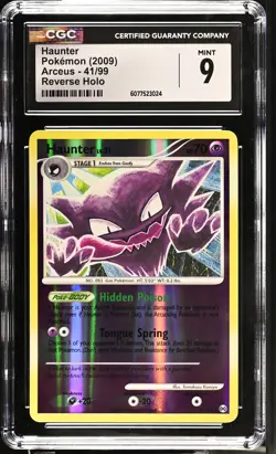 CGC 9 Haunter 41/99 Reverse Holo Arceus Pokemon Card - Image 1