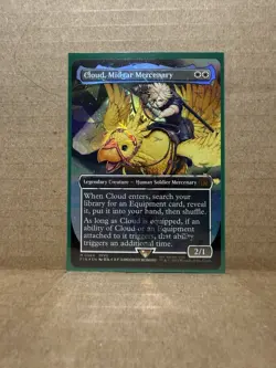 Cloud, Midgar Mercenary (Borderless, Chocobo Foil #564) MTG Final Fantasy - Image 1