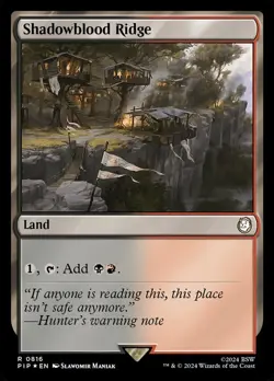 1 x Shadowblood Ridge - Surge Foil - Universes Beyond: Fallout - Light Play - MT - Image 1