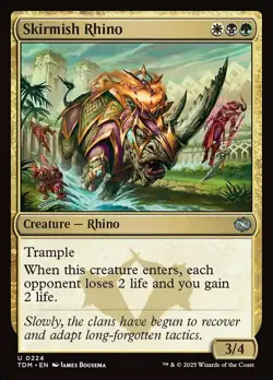 x4 Skirmish Rhino - Foil U MTG Tarkir: Dragonstorm M/NM, English - Image 1