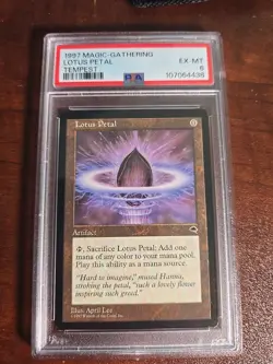 PSA 6!!! - Lotus Petal Tempest MTG Magic The Gathering - Image 1