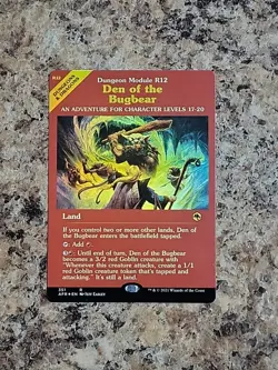 Magic the Gathering Den of the Bugbear Showcase Foil #351 Rare Raw NM/M - Image 1