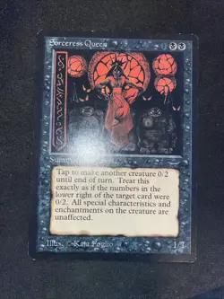 MTG Magic the Gathering Arabian Nights Sorceress Queen LP - Image 1