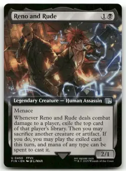 Reno and Rude (Extended Art) #450 MTG Final Fantasy FIN NM X1 - Image 1