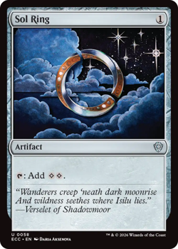 x4 Sol Ring (0058) U MTG Commander: Lorwyn Eclipsed M/NM, English - Image 1