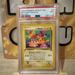 Pokemon Pikachu World Collection 2000 PSA 9 & 8 Full Graded Set + Binder - Image 2