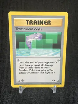 Pokemon Gym Challenge 1st Edition Transparent Walls Trainer 125/132 NM - Image 1