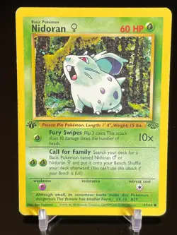 Pokemon 1st Edition Nidoran 57/64 Jungle MP - Image 1