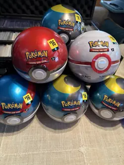 Pokemon Pokeball Tin Lot Of 6 New Sealed E25 - Image 1