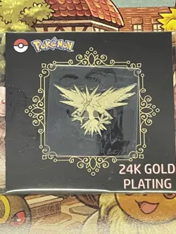 24k Gold Plated Pokemon Zapdos, moltres, and articuno Pack Fresh - Image 1