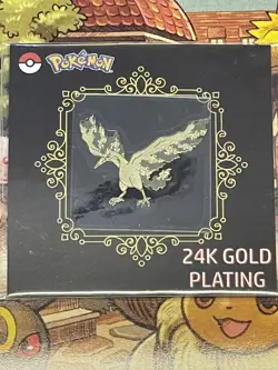 24k Gold Plated Pokemon Zapdos, moltres, and articuno Pack Fresh - Image 3
