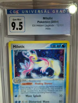 CGC 9.5 Gem Mint-Milotic 12/101- Holo Rare w. Swirl - Pokemon EX Hidden Legends - Image 2