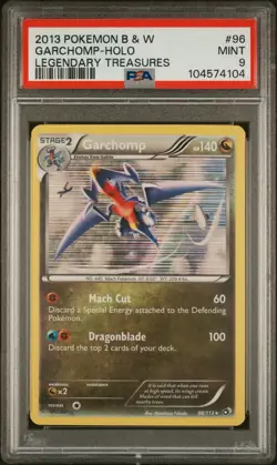 2013 POKEMON BLACK & WHITE LEGENDARY TREASURES #96 GARCHOMP HOLO PSA 9 - Image 1