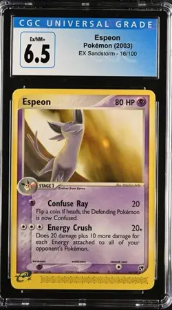 Espeon (16/100) - Pokemon CGC 6.5 Non Holo EX Sandstorm - Image 1