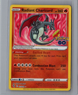 Radiant Charizard 011/078 - Pokemon Go Sword & Shield Radiant Rare NM - Image 1