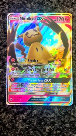 Pokemon TCG Mimikyu GX 149/214 Sun & Moon Lost Thunder - Ultra Rare Holo - MP/LP - Image 2
