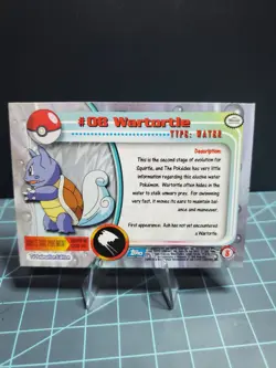 Topps Wartortle #08 TV Animation Edition Blue Label Pokemon Nonfoil - Image 2