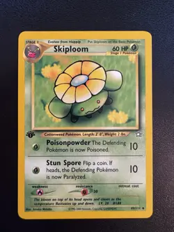 Pokemon: Skiploom (1st edition) 49/111 Near Mint - Non Holo - Image 1