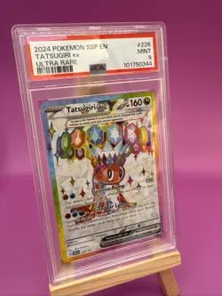 2024 POKEMON SSP EN-SURGING SPARKS ULTRA RARE #226 TATSUGIRI EX PSA 9 - Image 3