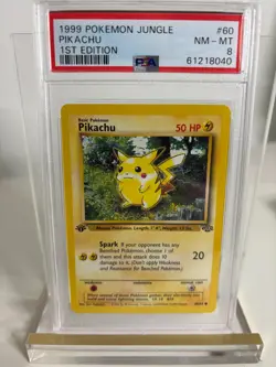 1999 Pokemon Jungle 1st Edition Pikachu 60/64 PSA 8 NM - MT - Image 1