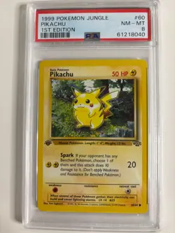 1999 Pokemon Jungle 1st Edition Pikachu 60/64 PSA 8 NM - MT - Image 3