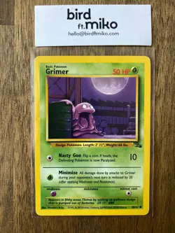 Grimer 48/62 Common - 1999 Pokemon Fossil Set # 48 - MP - Image 1