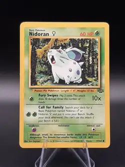Nidoran 57/64 Common Jungle WOTC 1999 Unlimited Pokemon - LP - Image 1
