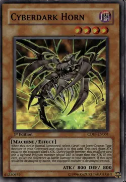 Cyberdark Horn 1st Ed Super Rare CDIP-EN001 Yu-Gi-Oh! - Image 1