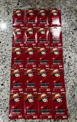 One Piece OP-13 Carrying on His Will Sleeved Booster Packs (LOT OF 20) - Image 2