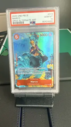CGC 10 One Piece Marco Pillars Of Strength Alt Art Parallel OP03-013 SR - Image 1